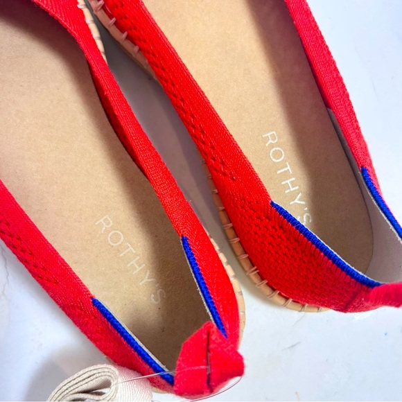 Rothy's The Espadrille Flats Red Hot Size 9 NEW - Picture 8 of 14